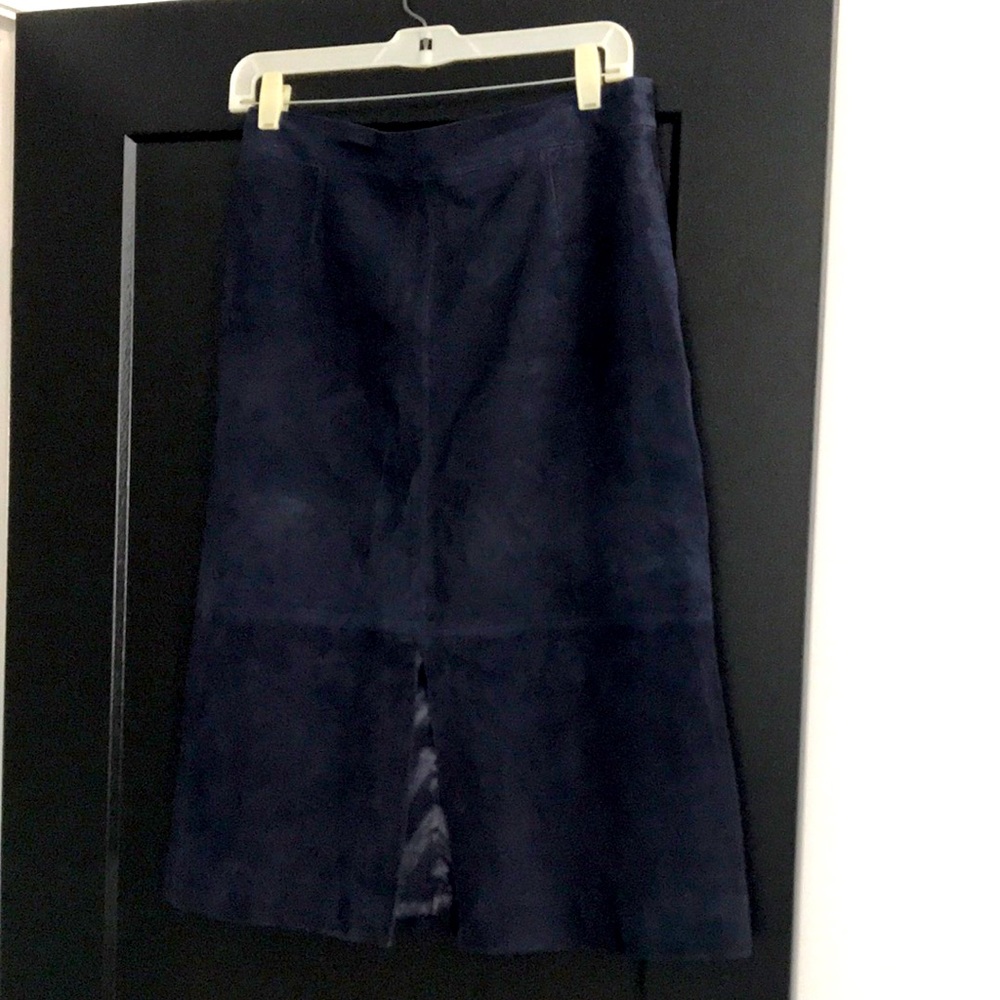 J.Crew Collection Suede Navy Skirt, size 10